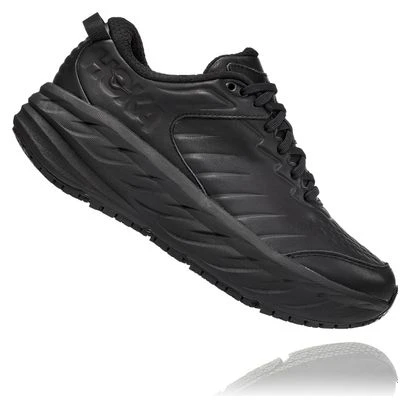 Hoka One One Paire De Chaussures Femme Hoka Bondi SR Cuir Noir 2 Hoka One One Paire De Chaussures Femme Hoka Bondi SR Cuir Noir – Image 2