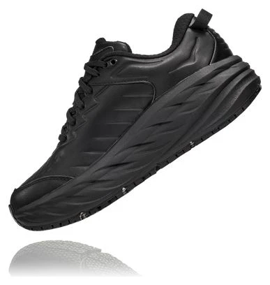 Hoka One One Paire De Chaussures Femme Hoka Bondi SR Cuir Noir 4 Hoka One One Paire De Chaussures Femme Hoka Bondi SR Cuir Noir – Image 4
