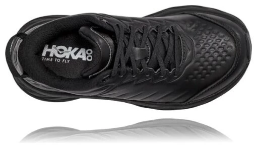 Hoka One One Paire De Chaussures Femme Hoka Bondi SR Cuir Noir – Image 5