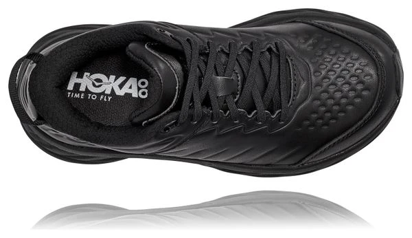 Hoka One One Paire De Chaussures Femme Hoka Bondi SR Cuir Noir 5 Hoka One One Paire De Chaussures Femme Hoka Bondi SR Cuir Noir – Image 5