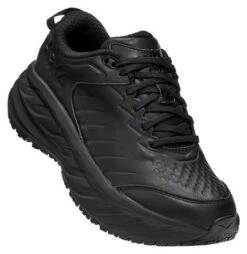 Hoka One One Paire De Chaussures Femme Hoka Bondi SR Cuir Noir