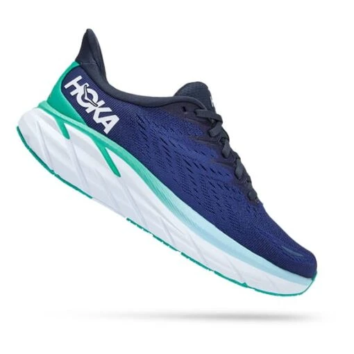 Chaussures HOKA Clifton 8 Bleu Marine Blanc Femme – Image 2