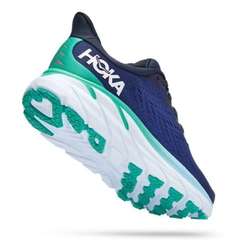 Chaussures HOKA Clifton 8 Bleu Marine Blanc Femme – Image 3