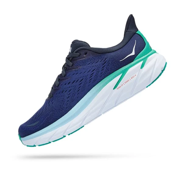 Chaussures HOKA Clifton 8 Bleu Marine Blanc Femme 4 Chaussures HOKA Clifton 8 Bleu Marine Blanc Femme – Image 4