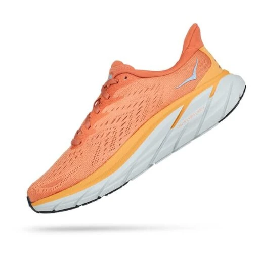 Chaussures HOKA Clifton 8 Orange Blanc Femme – Image 3