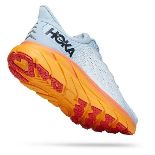 Chaussures HOKA Clifton 8 Blanc Gris Orange Femme – Image 3