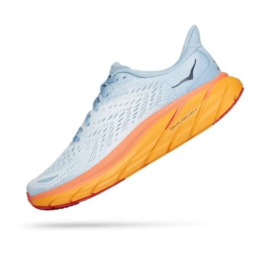 Chaussures HOKA Clifton 8 Blanc Gris Orange Femme – Image 4