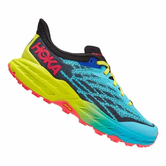 Chaussures Hoka Speedgoat 5 Bleu Clair Vert Noir Femme 2 Chaussures Hoka Speedgoat 5 Bleu Clair Vert Noir Femme – Image 2
