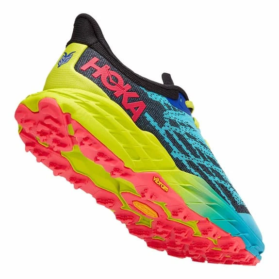 Chaussures Hoka Speedgoat 5 Bleu Clair Vert Noir Femme 3 Chaussures Hoka Speedgoat 5 Bleu Clair Vert Noir Femme – Image 3