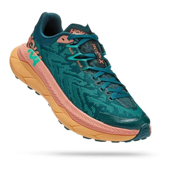 Chaussures HOKA Tecton X Vert Orange Femme 1 Chaussures HOKA Tecton X Vert Orange Femme