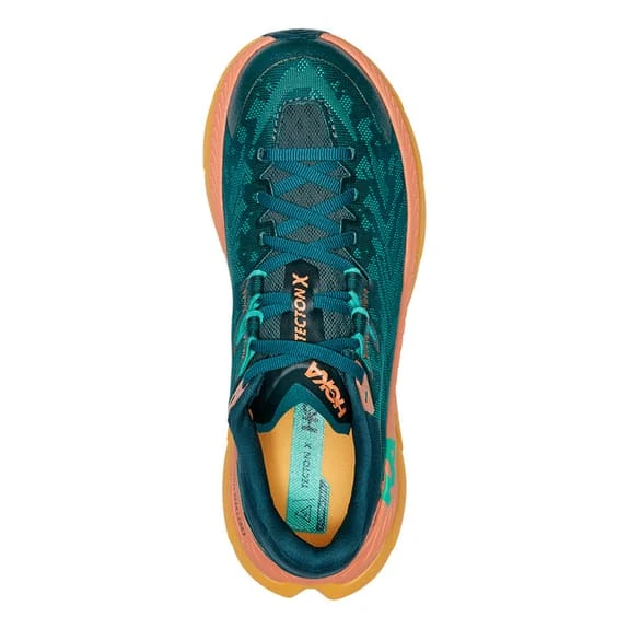 Chaussures HOKA Tecton X Vert Orange Femme 5 Chaussures HOKA Tecton X Vert Orange Femme – Image 5