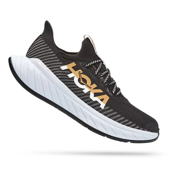 Chaussures HOKA Carbon X 3 Noir Blanc Marron Femme 2 Chaussures HOKA Carbon X 3 Noir Blanc Marron Femme – Image 2