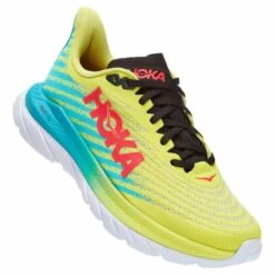 Chaussures HOKA Mach 5 Vert Bleu Rouge Femme