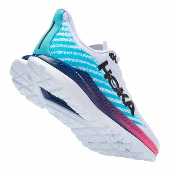 Chaussures HOKA Mach 5 Blanc Bleu Rouge Femme 3 Chaussures HOKA Mach 5 Blanc Bleu Rouge Femme – Image 3