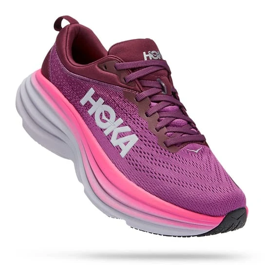 Chaussures HOKA Bondi 8 Rose Lilas Gris Femme 2 Chaussures HOKA Bondi 8 Rose Lilas Gris Femme – Image 2