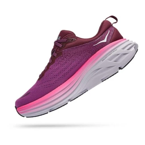 Chaussures HOKA Bondi 8 Rose Lilas Gris Femme – Image 4