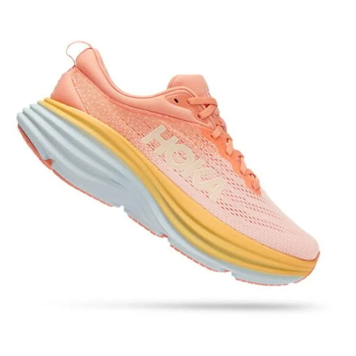 Chaussures HOKA Bondi 8 Orange Blanc Jaune Femme – Image 2