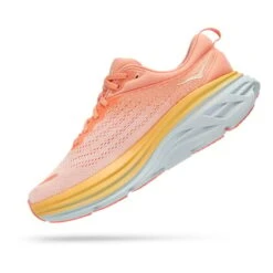 Chaussures HOKA Bondi 8 Orange Blanc Jaune Femme -Hoka Soldes Magasin hk 0001127952 scp 004