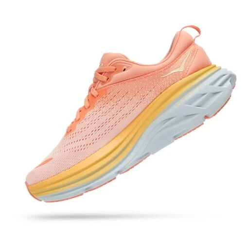 Chaussures HOKA Bondi 8 Orange Blanc Jaune Femme – Image 4