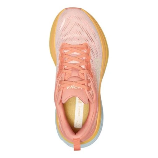 Chaussures HOKA Bondi 8 Orange Blanc Jaune Femme – Image 5