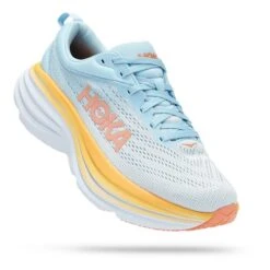 Chaussures HOKA Bondi 8 Blanc Bleu Clair Orange Femme