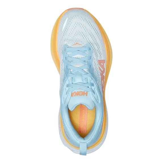 Chaussures HOKA Bondi 8 Blanc Bleu Clair Orange Femme 5 Chaussures HOKA Bondi 8 Blanc Bleu Clair Orange Femme – Image 5