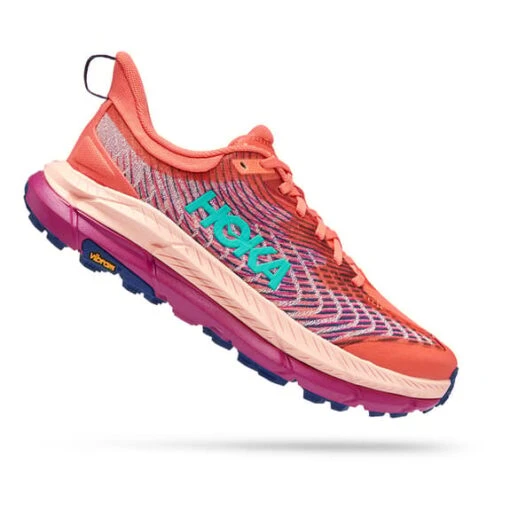 Chaussures HOKA Mafate Speed 4 Orange Rose Lilas Femme – Image 2