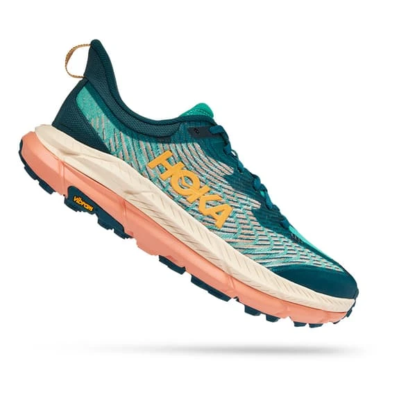Chaussures HOKA Mafate Speed 4 Bleu Vert Orange Femme 2 Chaussures HOKA Mafate Speed 4 Bleu Vert Orange Femme – Image 2