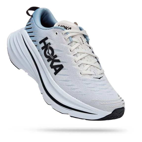 Chaussures HOKA Bondi X Blanc Bleu Clair Noir 2 Chaussures HOKA Bondi X Blanc Bleu Clair Noir – Image 2