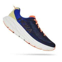 Chaussures HOKA Rincon 3 Bleu Foncé Blanc Jaune