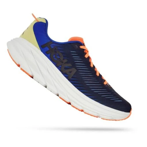 Chaussures HOKA Rincon 3 Bleu Foncé Blanc Jaune