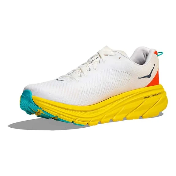 Chaussures HOKA Rincon 3 Blanc Jaune Bleu Foncé 3 Chaussures HOKA Rincon 3 Blanc Jaune Bleu Foncé – Image 3