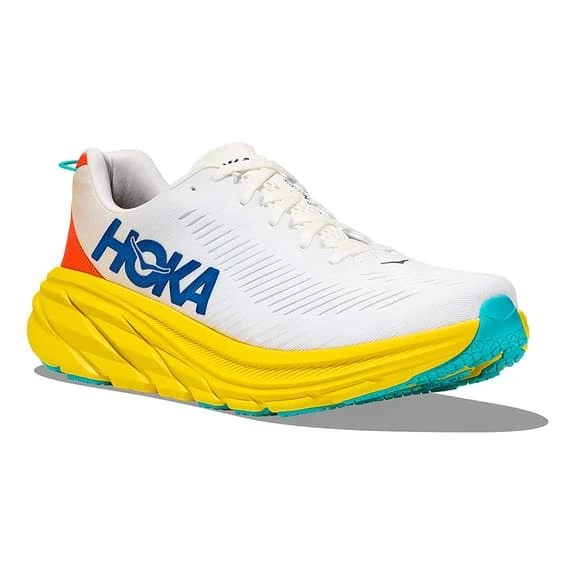 Chaussures HOKA Rincon 3 Blanc Jaune Bleu Foncé 4 Chaussures HOKA Rincon 3 Blanc Jaune Bleu Foncé – Image 4