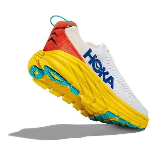 Chaussures HOKA Rincon 3 Blanc Jaune Bleu Foncé – Image 6