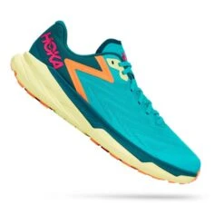Chaussures HOKA Zinal Vert Turquoise Orange Fuchsia Femme