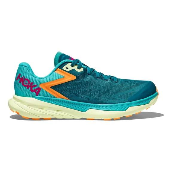Chaussures HOKA Zinal Vert Turquoise Orange Fuchsia Femme 2 Chaussures HOKA Zinal Vert Turquoise Orange Fuchsia Femme – Image 2