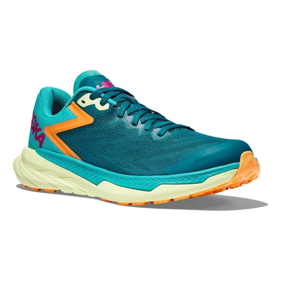 Chaussures HOKA Zinal Vert Turquoise Orange Fuchsia Femme 6 Chaussures HOKA Zinal Vert Turquoise Orange Fuchsia Femme – Image 6