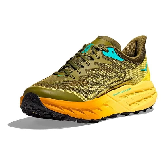 Chaussures HOKA Speedgoat 5 Vert Kaki Orange Jaune 6 Chaussures HOKA Speedgoat 5 Vert Kaki Orange Jaune – Image 6