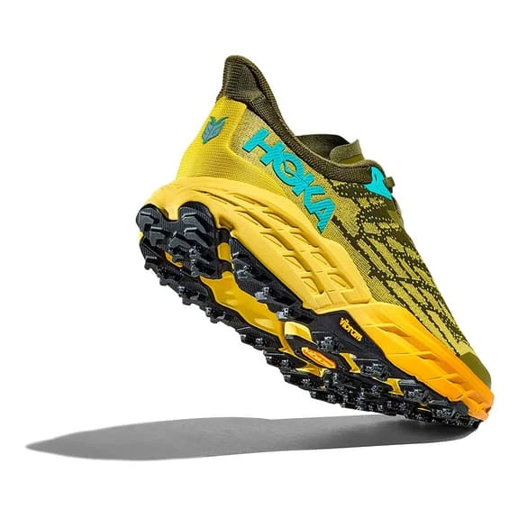 Chaussures HOKA Speedgoat 5 Vert Kaki Orange Jaune 5 Chaussures HOKA Speedgoat 5 Vert Kaki Orange Jaune – Image 5