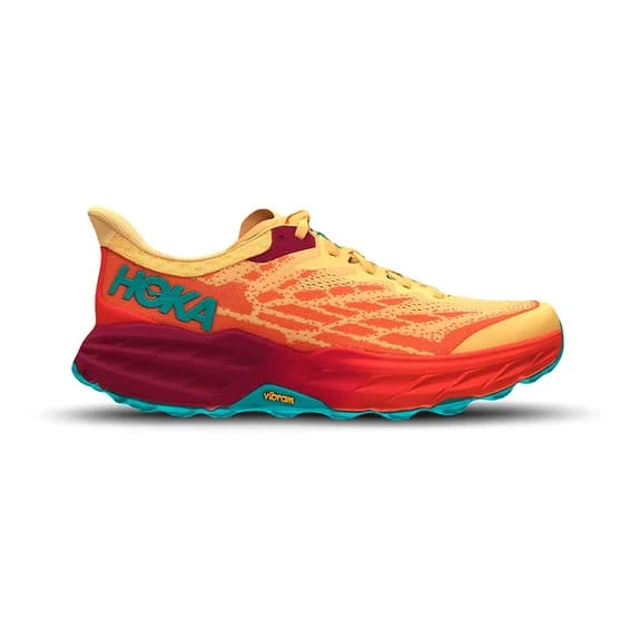 Chaussures HOKA Speedgoat 5 Crème Orange Bleu 2 Chaussures HOKA Speedgoat 5 Crème Orange Bleu – Image 2