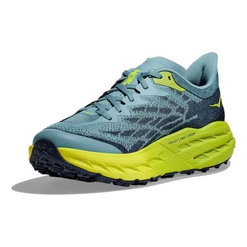 Chaussures HOKA Speedgoat 5 Gris Jaune Fluo – Image 4