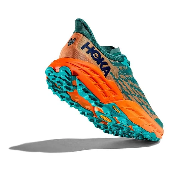 Chaussures HOKA Speedgoat 5 Vert Orange Fluo 5 Chaussures HOKA Speedgoat 5 Vert Orange Fluo – Image 5