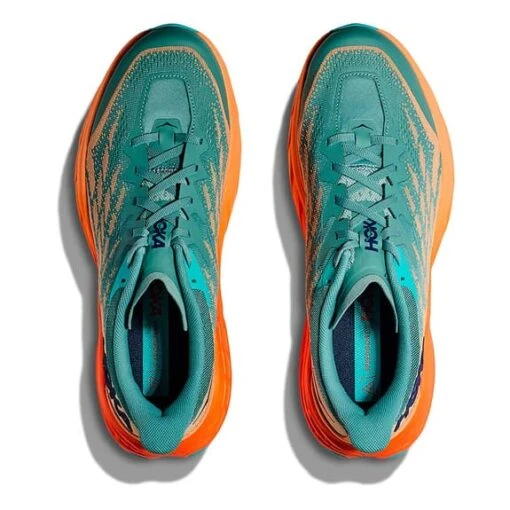 Chaussures HOKA Speedgoat 5 Vert Orange Fluo – Image 6