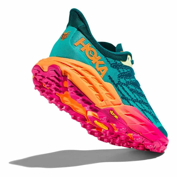 Chaussures HOKA Speedgoat 5 Vert Turquoise Orange Fuchsia Femme 4 Chaussures HOKA Speedgoat 5 Vert Turquoise Orange Fuchsia Femme – Image 4