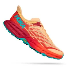 Chaussures HOKA Speedgoat 5 Orange Crème Bleu Femme