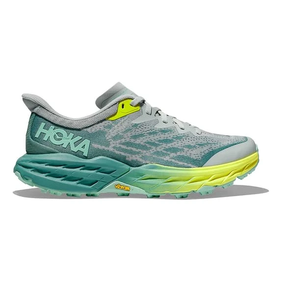 Chaussures HOKA Speedgoat 5 Vert Gris Jaune Femme 2 Chaussures HOKA Speedgoat 5 Vert Gris Jaune Femme – Image 2