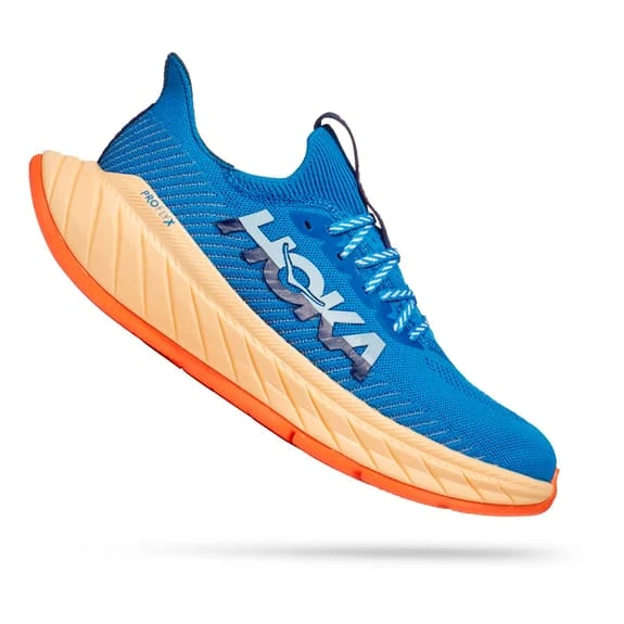 Chaussures HOKA Carbon X 3 Bleu Marine Orange Gris 1 Chaussures HOKA Carbon X 3 Bleu Marine Orange Gris