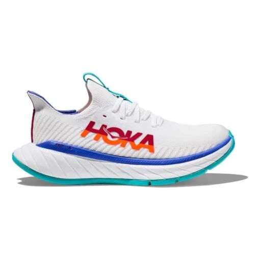 Chaussures HOKA Carbon X 3 Blanc Orange Bleu Marine – Image 2