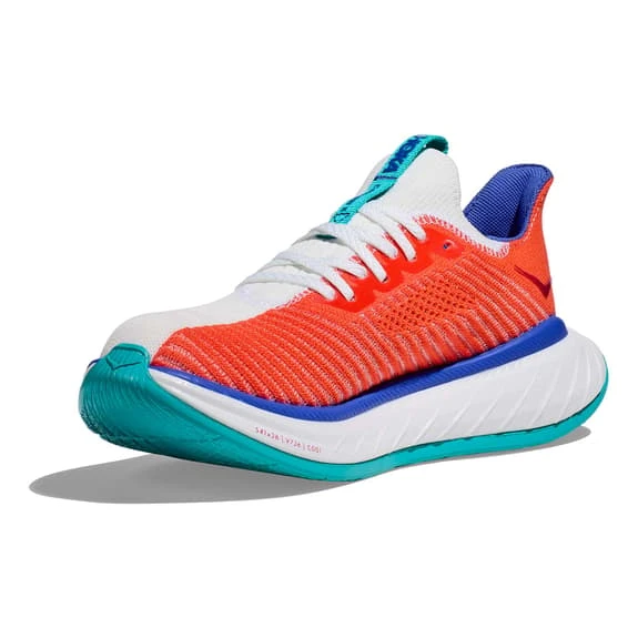 Chaussures HOKA Carbon X 3 Blanc Orange Bleu Marine 3 Chaussures HOKA Carbon X 3 Blanc Orange Bleu Marine – Image 3