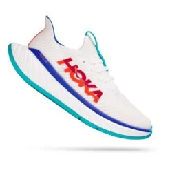 Chaussures HOKA Carbon X 3 Blanc Orange Bleu Femme